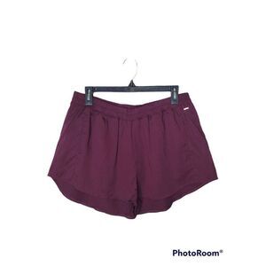 PINK Victoria's Secret RARE Burgundy Wine Lyocell Loose Fit Solid Casual Shorts